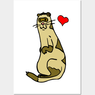 FERRET LOVE - LOVE COLORS Posters and Art